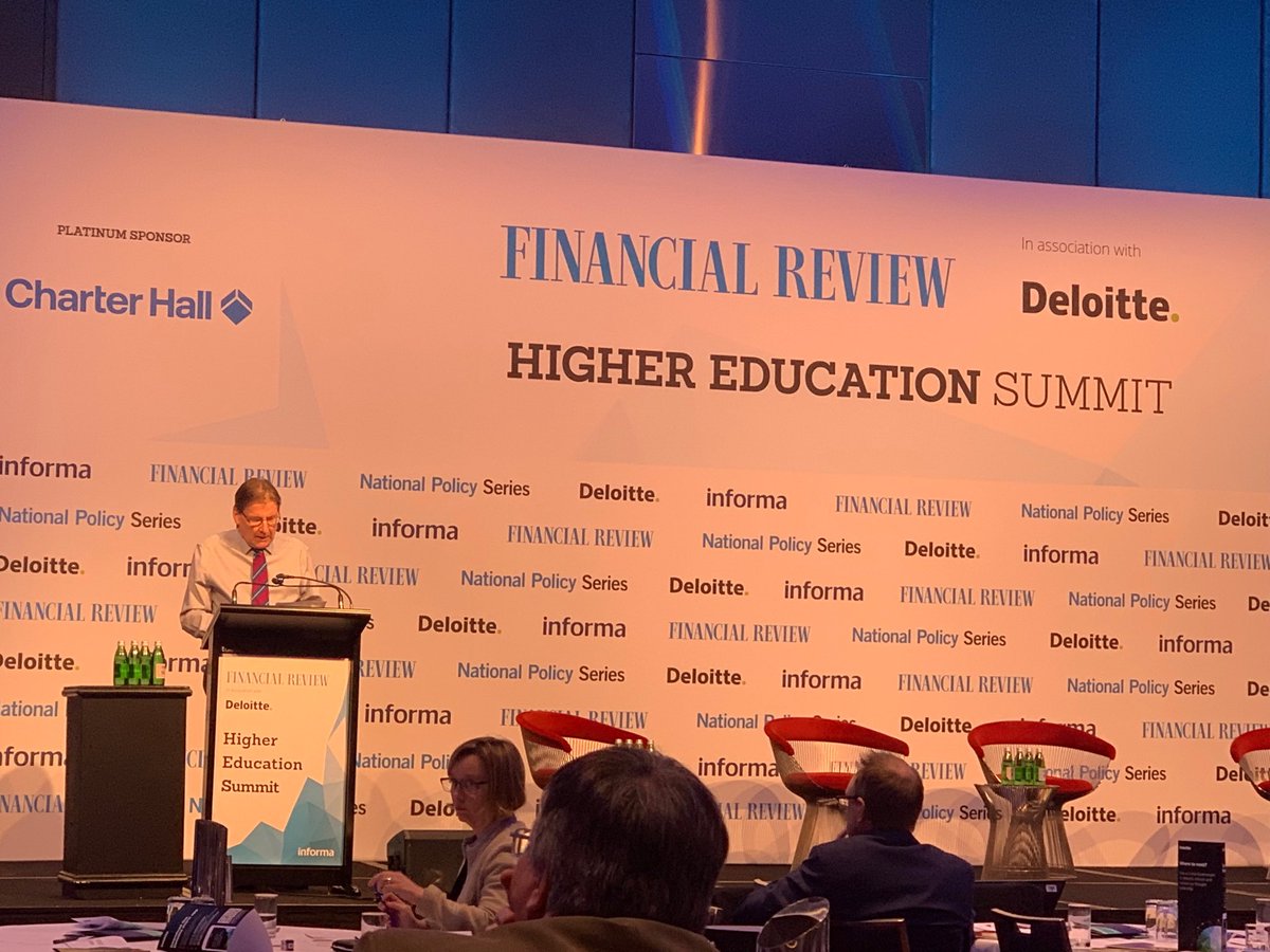 LukeSheehyUA's tweet photo. Former @ATNUnis Chair Peter Coaldrake providing an update on the review of provider category standards. #AFRHigherEd19 https://t.co/6tBcG1CPjL