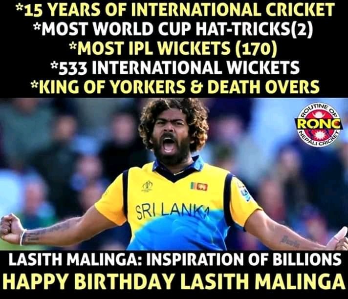 Happy Birthday Lasith Malinga 