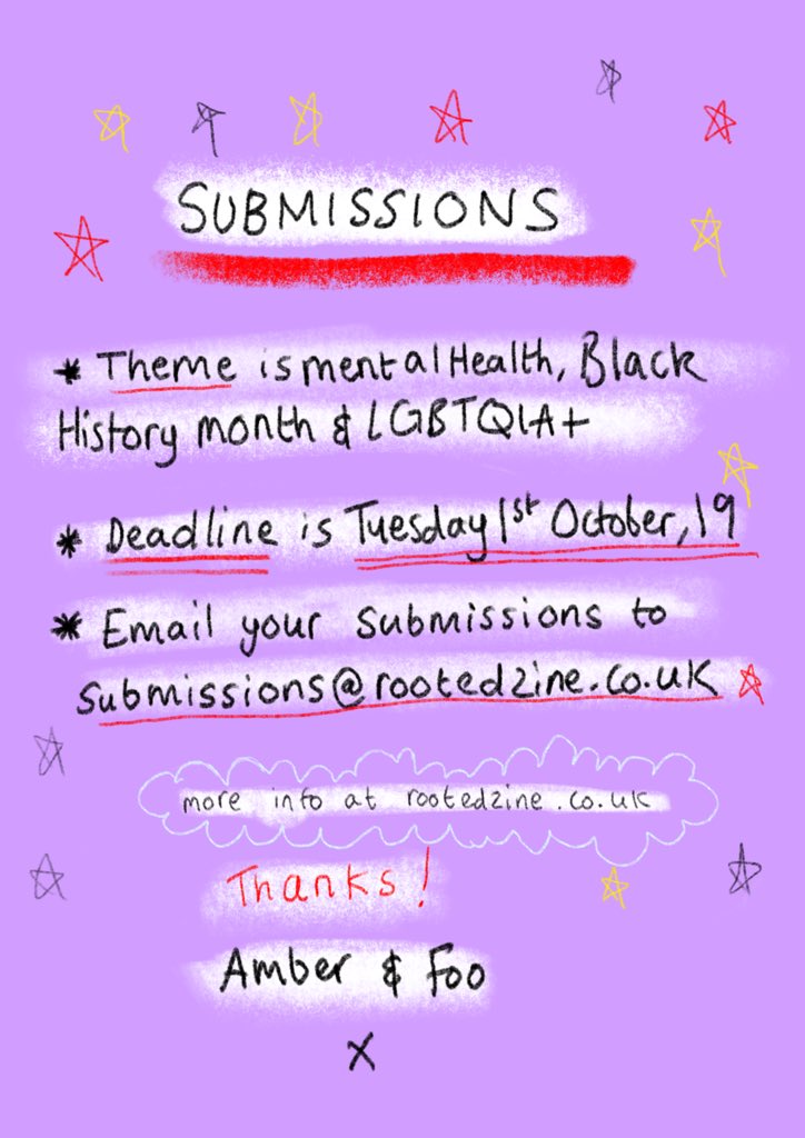 REMINDER: We’re still looking for #submissions from creative people of colour from, or currently based in, the North West of England! 

‼️ DEADLINE: Tuesday 1 October 

Please RT 🙏🏾
