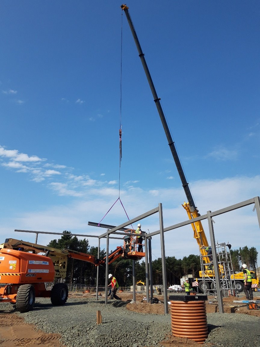 TJL_1868's tweet photo. Some great progress being made this week at the new Dumbarnie Links Golf Course as the team onsite erect the new Clubhouse steel frame and continue on with the ground works!
Excellent to be working with G1 Architects, Doig+Smith and Goodson Associates #TJLSiteUpdates https://t.co/sRJXxKXKUy