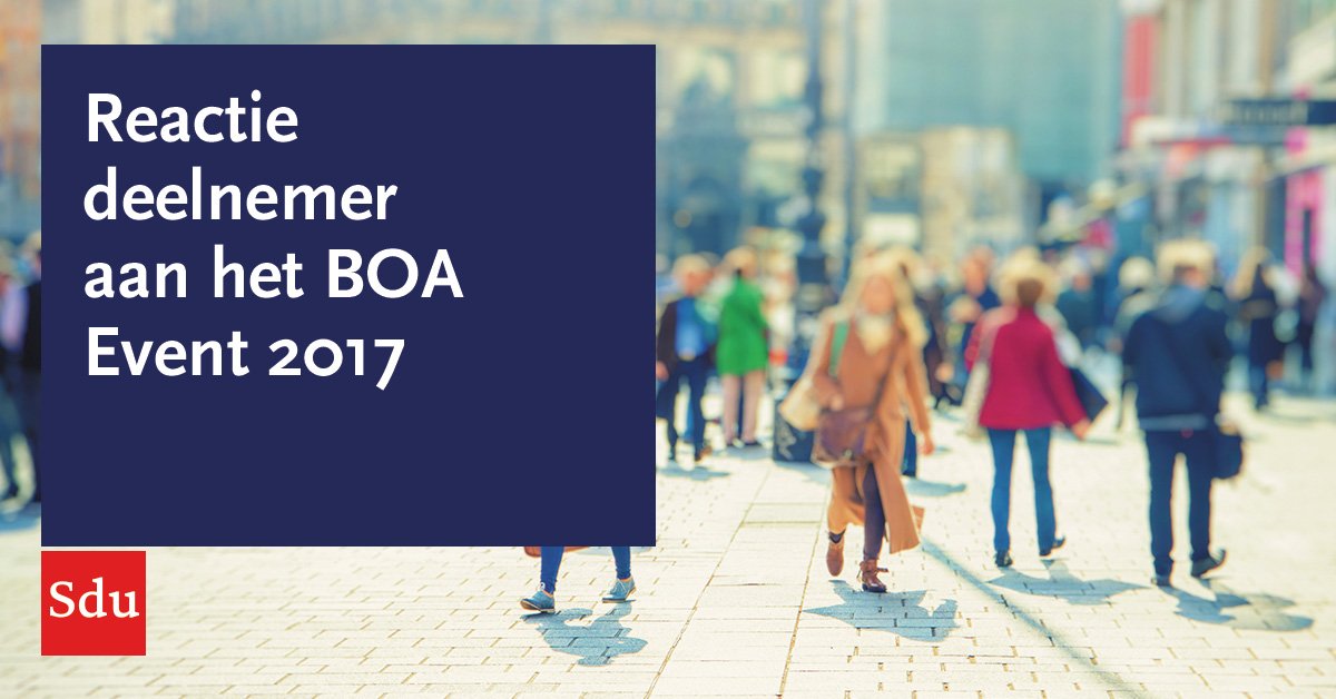 “Goed dat je deze dag de ontwikkeling van je collega’s bij andere organisaties kunt volgen en van elkaar kunt leren.” Wie ontmoet u tijdens #hetboaevent 2019? bit.ly/33SohOy