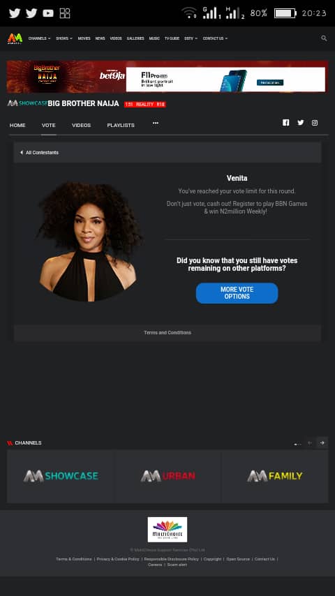 tfuckwithme's tweet photo. Good morning hms and twitter fam #BBNaija Sms VOTE Venita to 32052 ..#Veearmy #TeamDiane #TeamElozonam #TeamMike #TeamJackey please help us save our queen https://t.co/8tYjQcHvzZ