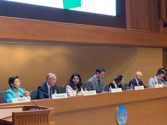 WSISprocess's tweet photo. "UNESCAP is committed towards implementing the #WSIS Process and this session is a great example of a one UN approach" - Deputy Executive Secretary of @UNESCAP, Kaveh Zahedi @donkaveh1 | WSIS Regional Review meeting https://t.co/RFE6aVP14Q