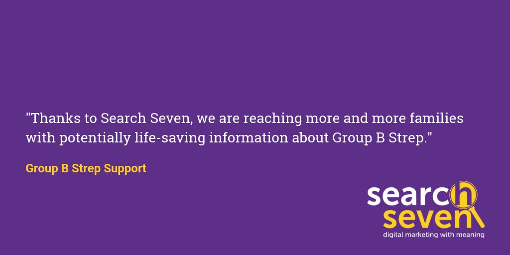 SearchSeven's tweet photo. The charity @GBSSupport was one of the beneficiaries of our 2018 #share7 campaign to raise funds for seven charities in our seventh year. Just one of the reasons we put purpose before profit. https://t.co/iiNPpkBFPY