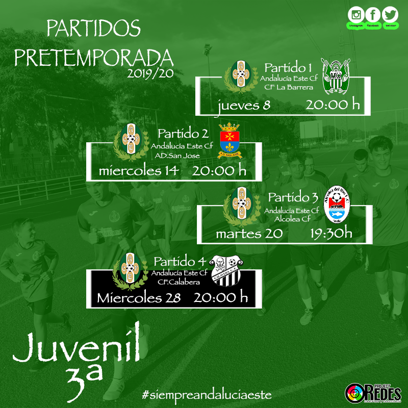 AndaluciaEste98's tweet photo. #FELIZMIERCOLES ❗️📣 Ultimo partido de #pretemporada de la categoría #juveil 3ª Andaluza 🥅.Nos vistan nuestros amigos 🙋♂️del @CalaveraCFutbol para disfrutar de una magnifica tarde 20:00 Horas 🔝, os esperamos 💥#siempreandaluciaeste #seguimossumando #AFULL https://t.co/IwTKWGAKRd