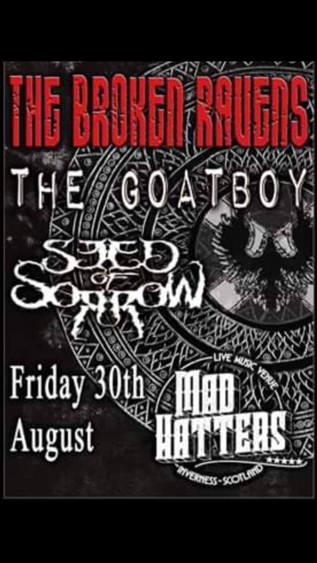 On Friday we take on Inverness with the mighty Broken Ravens, come along for a face melting night. #Grunge #LongLiveTheGoatBoy <a href="/thebrokenravens/">The Broken Ravens</a>