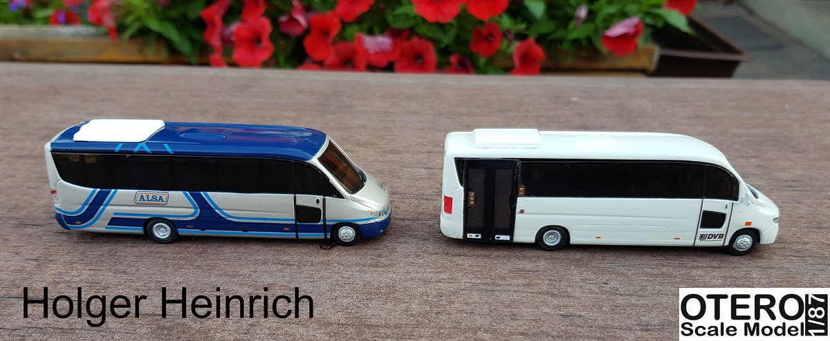 OteroScaleModel's tweet photo. Holger nos envía fotos de sus dos Mercedes Ferqui a escala 1/87. El blanco está personalizado por él.

Podéis ver todos nuestros modelos a escala 1/87 en:
https://t.co/GQhvR8nLFE

#Mercedes #Ferqui #ALSA #bus #escala87 https://t.co/Z0dsCBfY8W