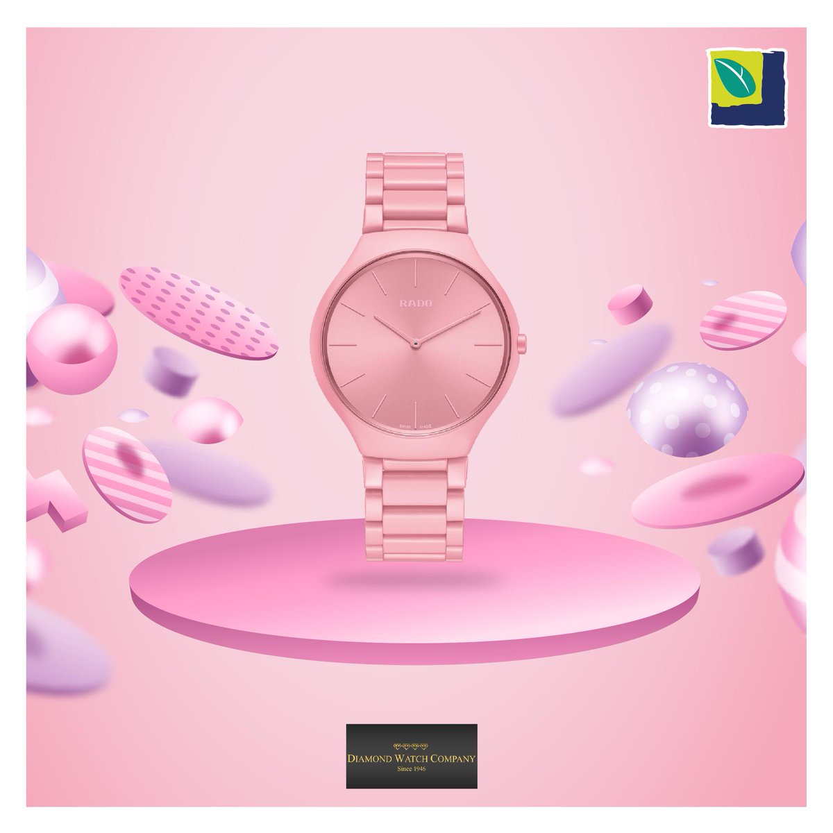 thejunctionmall's tweet photo. Enjoy up to 40% Off The True Thinline Les Couleurs™ Le Corbusier Luminous Pink 4320c At #DiamondWatchCompany. #GoRado https://t.co/cHNe8vhxN4