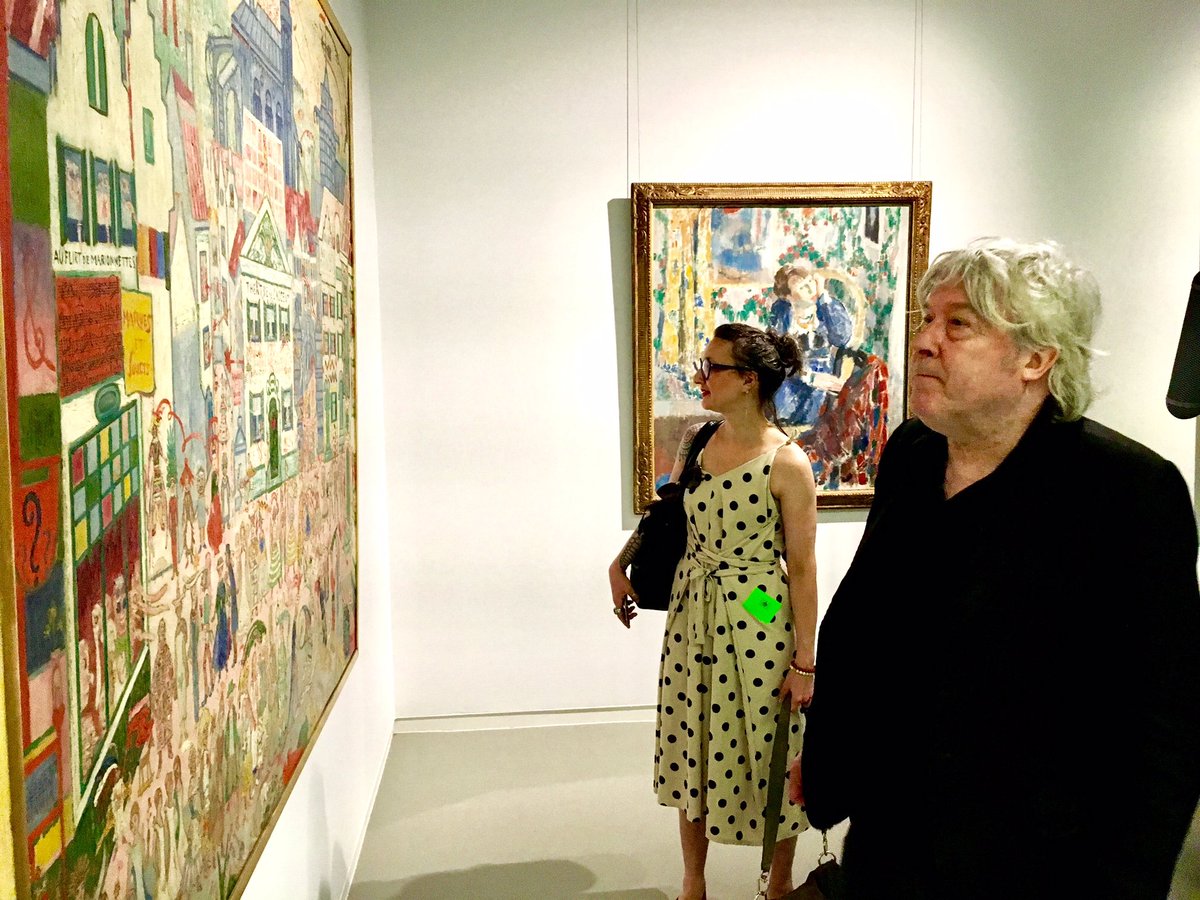 FineArtsBelgium's tweet photo. James #Ensor &amp; Léon #Spilliaert were proud to welcome their old pal @ArnoOfficiel, also from #Oostende &amp; #Brussels!
Yesterday he filled the Fin-de-Siècle Museum with nostalgia &amp; black humor, just as in his latest album #Santeboutique (soon presented on #PlanCult @RTBF ) https://t.co/QmbzYlLzdC