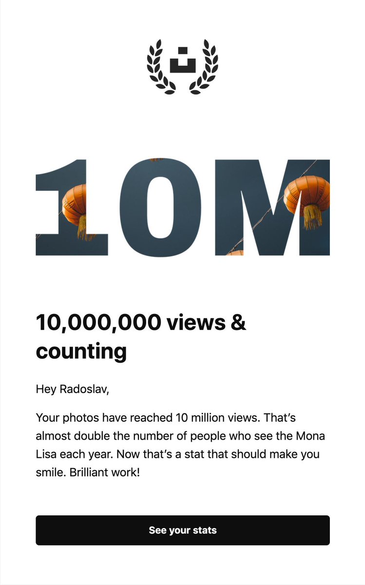 That was fast to go from 5 to 10 millions 😅 Thanks <a href="/unsplash/">Unsplash</a> #unsplash #community