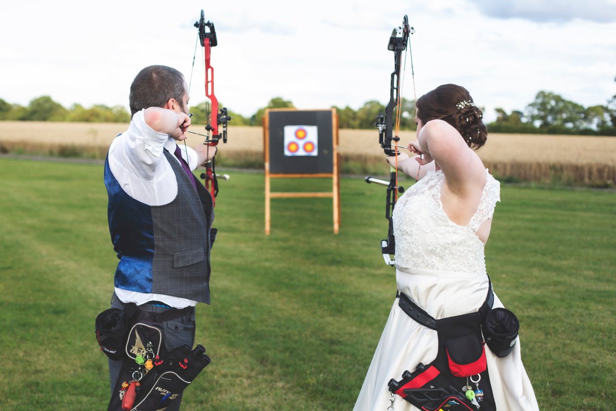 Funny where archery can lead you. For Peacock members Ruth &amp; Andrew it was romance and wedding bells! @archeryGB <a href="/worldarchery/">World Archery</a> Photos courtesy <a href="/gareth_millar/">Gareth Millar</a> Photography.