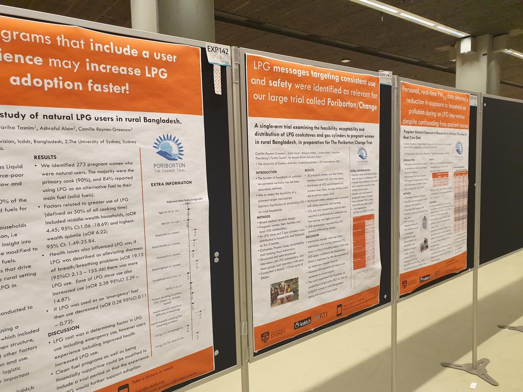 Posters up #140-2,#ISEE2019 come visit and learn about formative work for <a href="/ChangeTrial/">Poriborton: The Change Trial</a> <a href="/jthornburg99/">Jonathan Thornburg</a> <a href="/icddrb_gcc/">icddr.b</a> <a href="/syd_health/">Sydney Health</a>