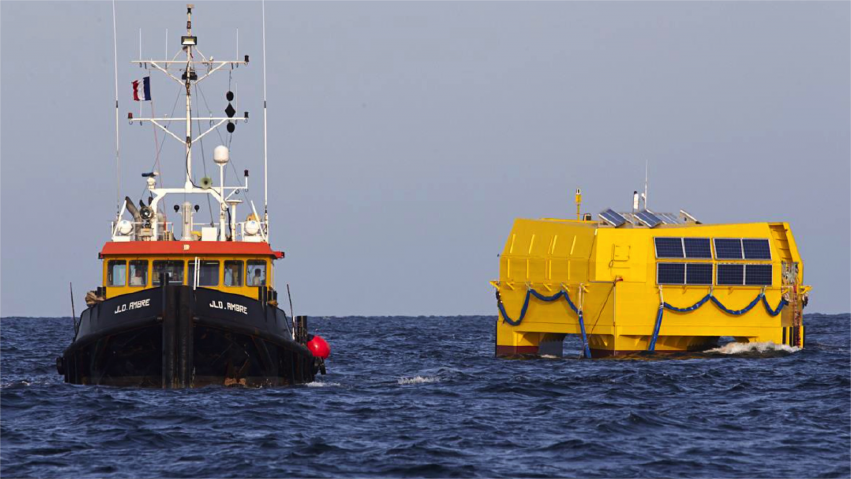 agence_api's tweet photo. [#FILAPI] Le 21 août, le @gepstechno a installé #Wavegem, son prototype de plateforme #houlomotrice autonome sur le site d’essais en mer #Semrev au large de Saint-Nazaire. 🔗 https://t.co/6Eo1GhFxCB https://t.co/qrjxtOAcRu