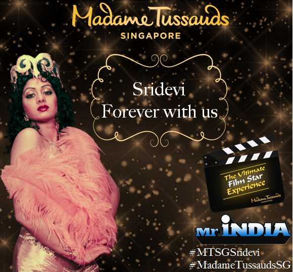 MTsSingapore's tweet photo. As a tribute to the acting legend, we will be collecting messages from all of you to be displayed on the tribute wall during the launch! 
Leave your tribute messages on our Facebook page!

#MadameTussaudSG #MTSG #MTSGSridevi #Sridevi #MrIndia #SriDeviLivesForever https://t.co/dpBqrOfDux