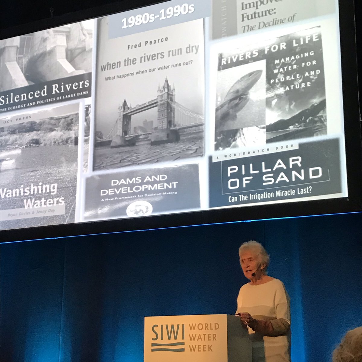 STGeorgeZM's tweet photo. #HappingNow at #WWWeek - Dr. Jackie King, 2019 #StockholmWaterPrize Laureate, discusses her work on environmental flows @AgnesMusutu @WWFLeadWater @siwi_water #FindingTheFlow #Freshies4Africa https://t.co/5GrbUcdhJI