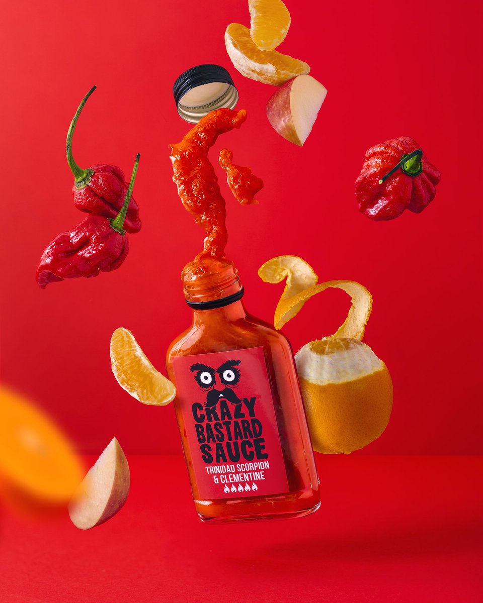 First you get the taste of the clementine, then the Trinidad Scorpion (not an actual scorpion, by the way, we get asked a lot) creeps up gradually to fill your mouth with heat. Available on its own, or part of this snazzy new set: crazybsauce.com/product-page/3…

crazybsauce.com/product-page/t…