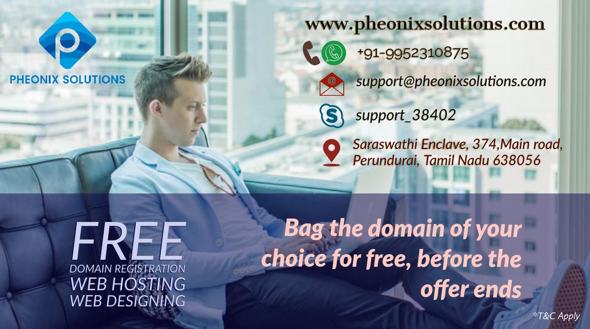 pheonixsolution's tweet image. Thinking of Digitalizing your business. Make your first step to it by bringing your business online. Smart people go with wise option. Be wise & grab our offer.
📞 or Whatsapp: +91-9952310875
📧 support@pheonixsolutions.com
#freewebdesign #freewebhosting #freedomainregistration