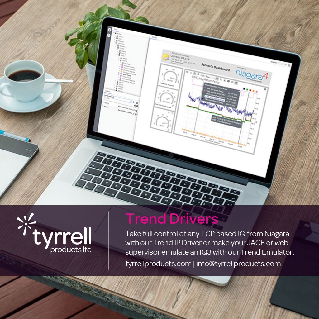 We have developed two new drivers in response to the growing demand to integrate Trend BMS Systems with Niagara, making it faster and more capable than ever.

Buy now - tyrrellproducts.com/trend-drivers-…

<a href="/TridiumInc/">Tridium Inc.</a> #Trend #Tridium #Niagara4 #integration