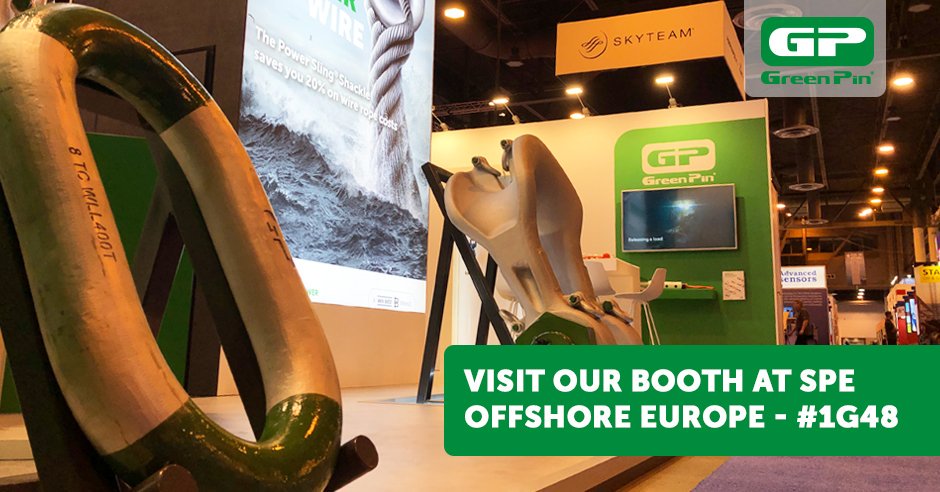 VanBeestBV's tweet photo. During the SPE Offshore Europe 2019 exhibition, see the new completely weldless Green Pin® Heavy Duty Master Link in real life at the Green Pin® booth (#1G48) . Are you also interested in heavy duty lifting and mooring? Meet our co-exhibitor @IrizarForge. https://t.co/gd3vk7f8za