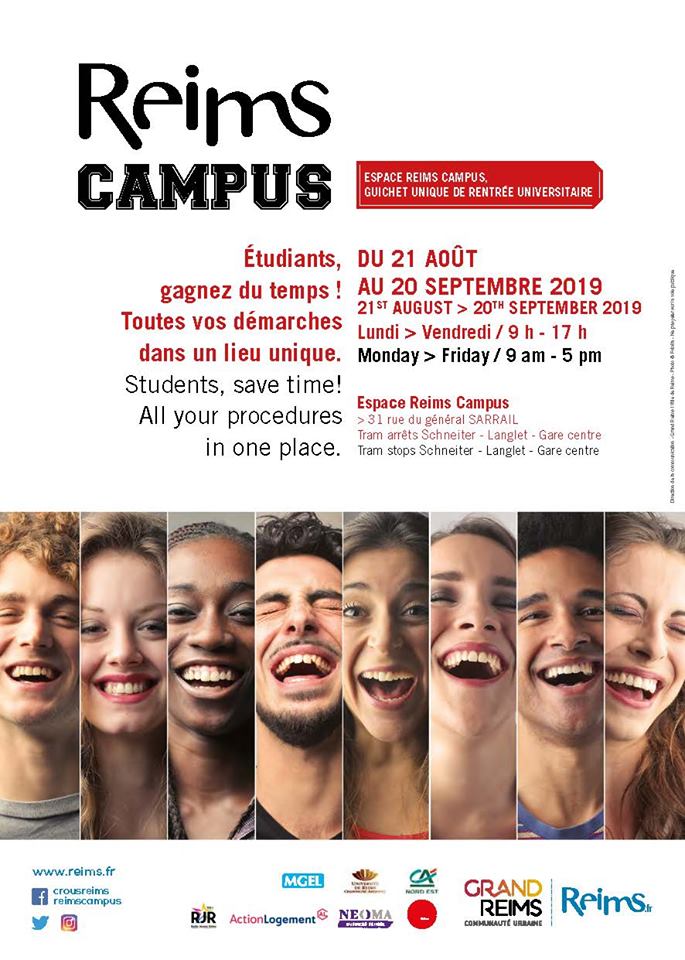 universitereims's tweet photo. Profitez du #GuichetUnique jusqu'au 20 septembre à l'Espace Reims Campus à #Reims
Tous les services à l'étudiant en un seul lieu pour simplifier vos démarches ! https://t.co/fc64gQlKSd