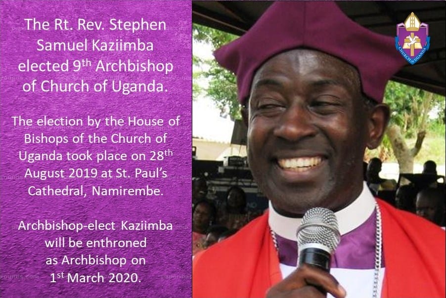 Newsday_Ug's tweet photo. Mityana Diocese's Samuel Stephen Kazimba Mugalu has been elected as the 9th Archbishop of the Church of Uganda #IntelPostUpdates https://t.co/uFbwmApA1w