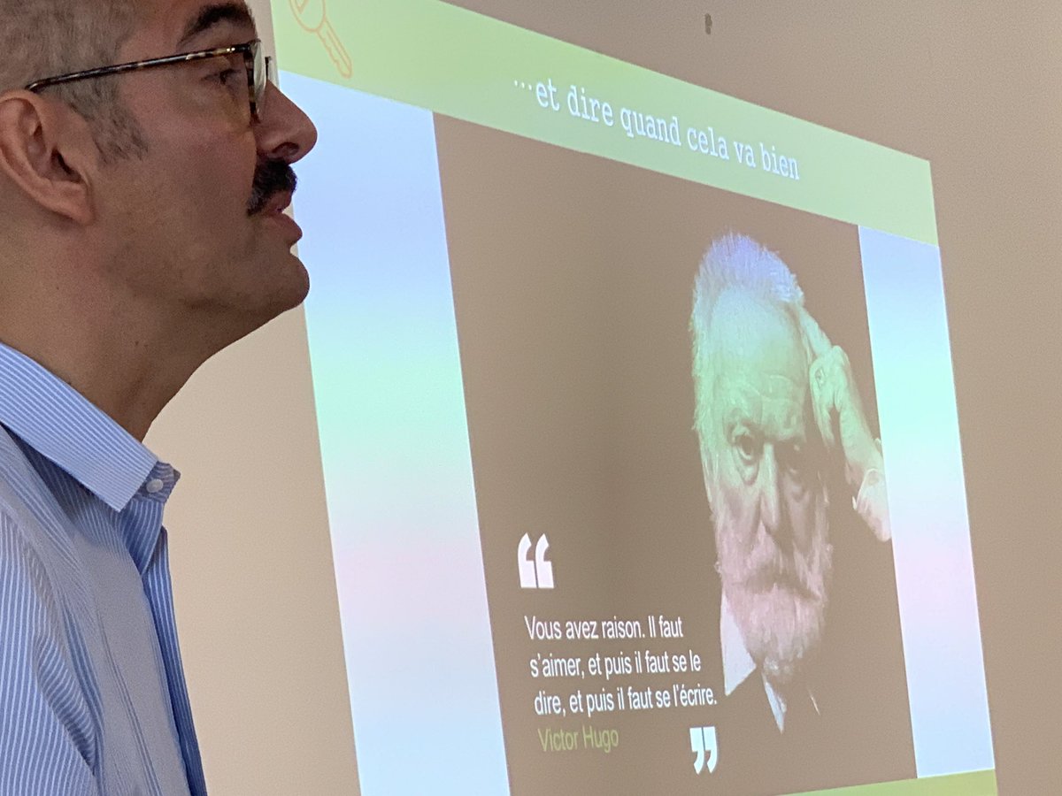 <a href="/ORuthardt/">Olivier Ruthardt</a> « La reconnaissance, les paroles aimables, la célébration des succès est importante y compris avec les partenaires sociaux ». #BoilCamp2019 On est 100% d’accord. Il est toujours temps de dire aux gens qu’on les aime. <a href="/ORuthardt/">Olivier Ruthardt</a>, on t’aime ! Merci pour ton inspiration