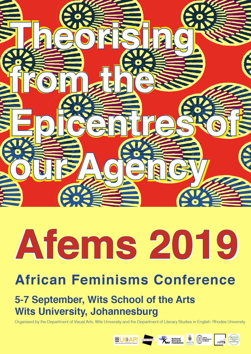 8 Days to got to the Afems2019. Keynote speakers are Patricia McFadden and Kharnita Mohamed . The conference will host creative dialogues with South African curator Natasha Becker and dancer/choreographer Mamela Nyamza, an art exhibition as well as two performance evenings.