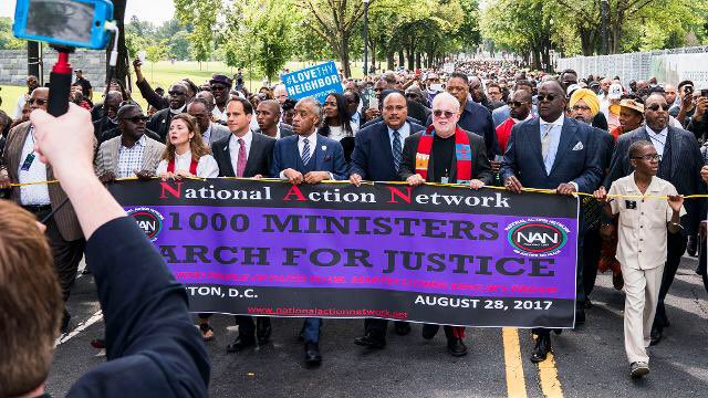 TheRevAl's tweet photo. 2 years ago today, @NationalAction and I called for one thousand ministers from all faiths to gather in the nations capital for the Ministers March for Justice. The March was birthed out of the absence of justice for victims of Police Brutality such as Eric Garner among others. https://t.co/Tc7VrrbhQW