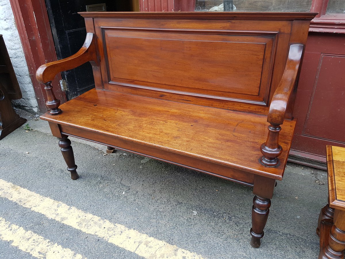 OldStable24's tweet photo. A good solid walnut Victorian bench,  lovely original patina enhanced with a hand wax finish. A useful Antique. For sale in New Street now. https://t.co/tIYMhyrttQ