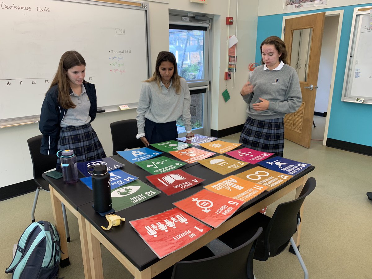 Lynnear3's tweet image. Students exploring the Sustainability Development Goals and their importance to us using the diamond ranking activity.  #SDGs #prinprogress