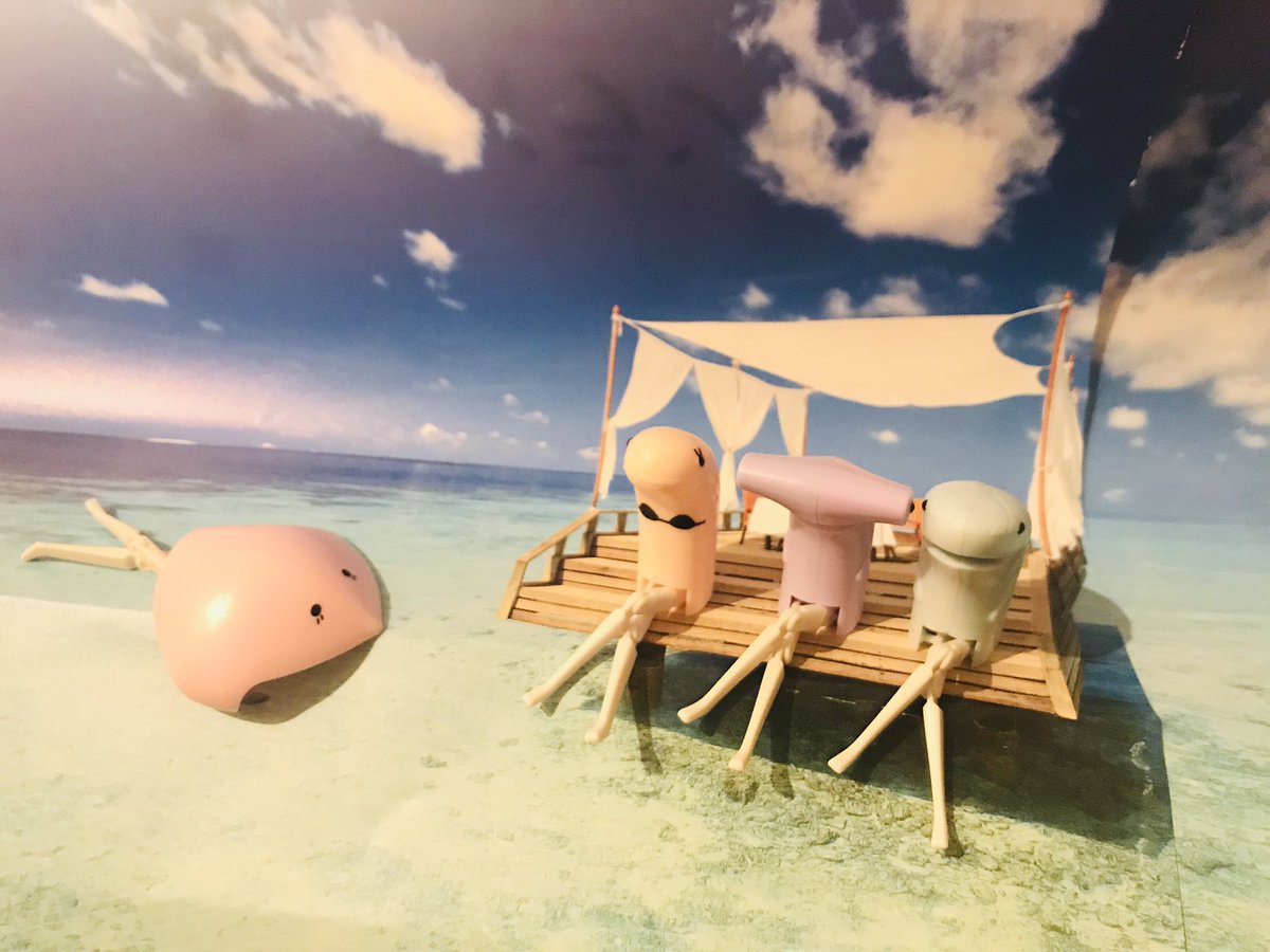 リゾートのカレンダー背景にしたらめちゃめちゃ映えた ガチャガチャ ナナイロペリカンのイラスト