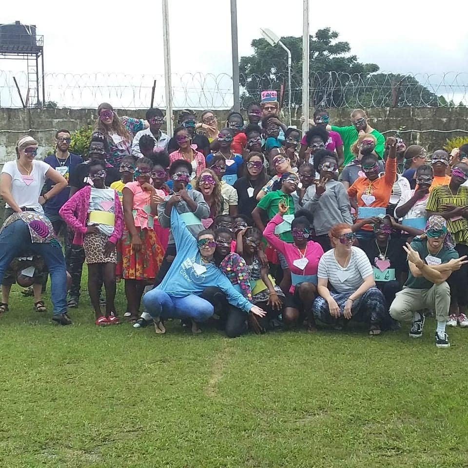 PCLiberia's tweet photo. Peace Corps Trainees hosted a #powerful GGLOW Camp! Girls and Guys Leading Our World empowers youth with leadership, self esteem, reproductive health, positive role modeling, and communication skills. 
#youthdevelopment #youth #gglow #selfesteem #leadership #howiseepc #liberia https://t.co/c7X6Gay9i0