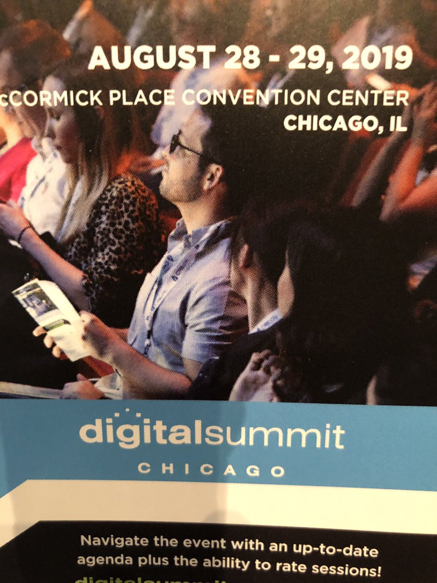 Gercampostello's tweet photo. Attending the Chicago Digital Summit, very packed and interesting agenda #DSchi https://t.co/s9Cem86vSV