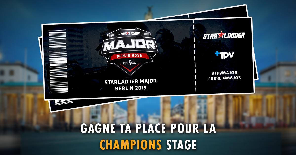 1pv vous offre 15 places pour la New Champions Stage du #BerlinMajor ! 

Tentez votre chance avec le lien ci-dessous, vous avez jusqu'à vendredi soir ! Le tirage sera effectué samedi matin. #1pvMajor  #giveaway #G2ARMY #VForVictory 

▶️ bit.ly/2PgXBnu