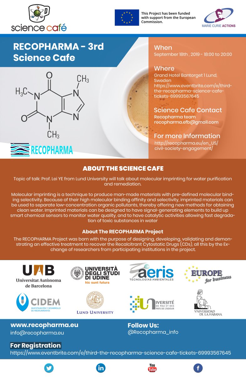 Recopharma On Twitter Join Us Recopharma Sciencecafe 1 8 9