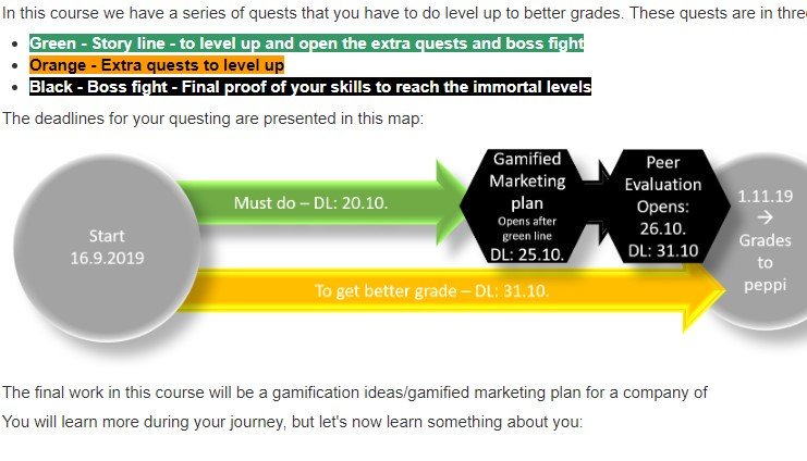 Ballogrilli's tweet photo. Yay! Levelling up my gamification skills this fall👍 Gamification in Digital Marketing by @xamkekampus. 
#elearning #gamification https://t.co/4wR4N5npiv