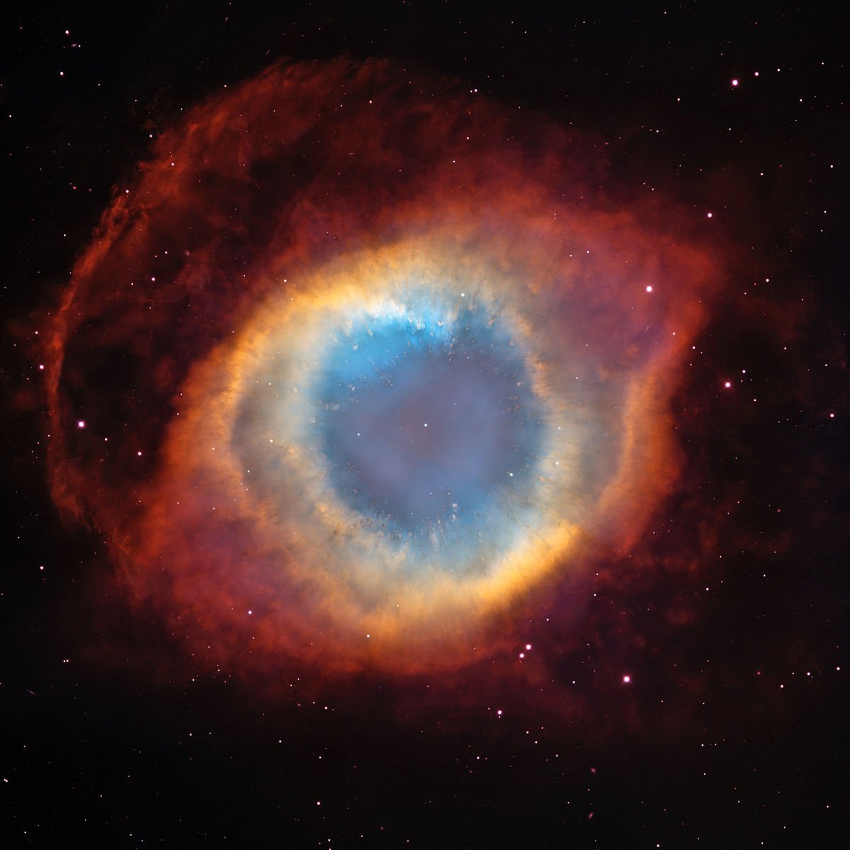 Since it's moving week, you're mostly gettin' pretty pictures from my archive. This is the stirring Helix Nebula, the remnants of an ordinary star that threw off its outer layers thousands of years ago. (Is it just me, or do you get the feeling you're being watched?)

#Psalm19