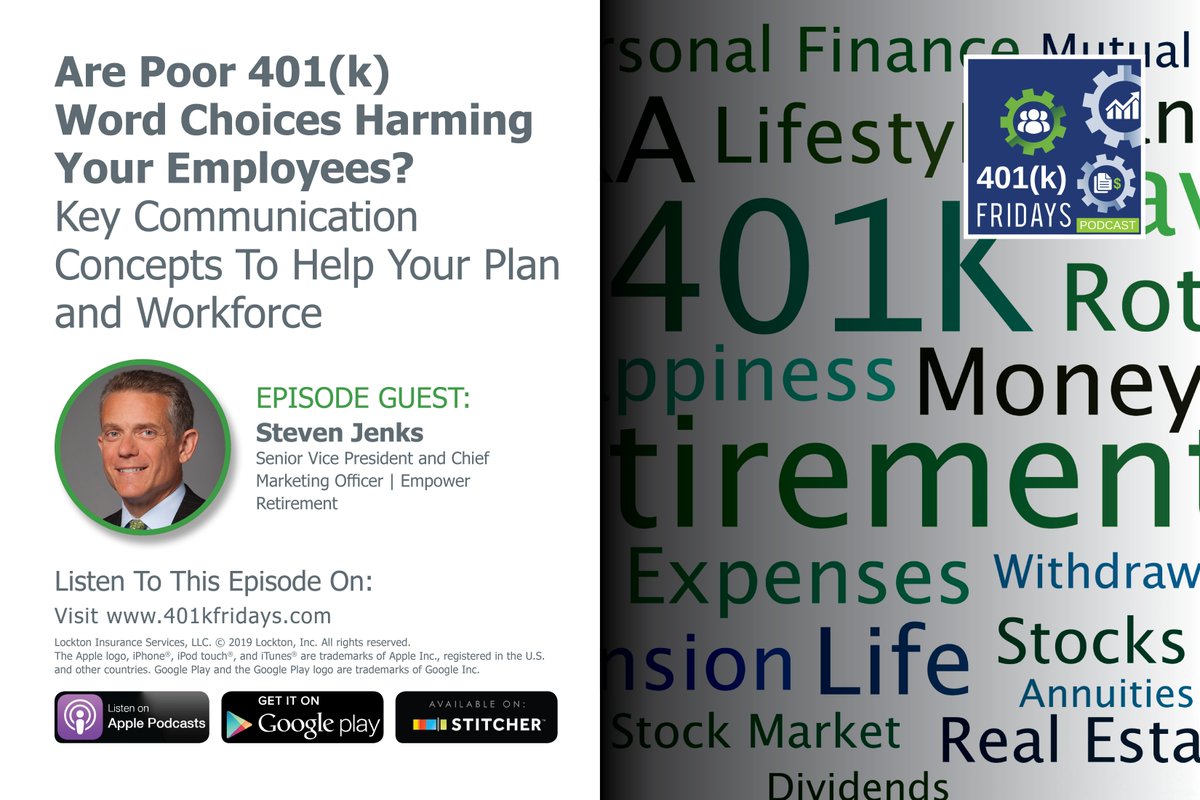 Empower CMO Steve Jenks discusses how words can inform, encourage and empower savers in the latest <a href="/401kFridays/">Rick Unser</a> podcast: bit.ly/2HspEtM. #401k #newpodcast