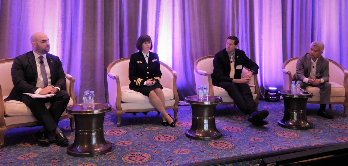 NatlGovsAssoc's tweet photo. States are addressing alarming trends in roadway safety including some 40,000 annual deaths on our highways. Dr. Erin Sauber-Schatz of @CDCgov, @ColPackard of @CSP_News and Dan Chen of @3M joined us to discuss how states can move us toward a safer future. @geucalitto #WeTheStates https://t.co/TgESMsbOq8