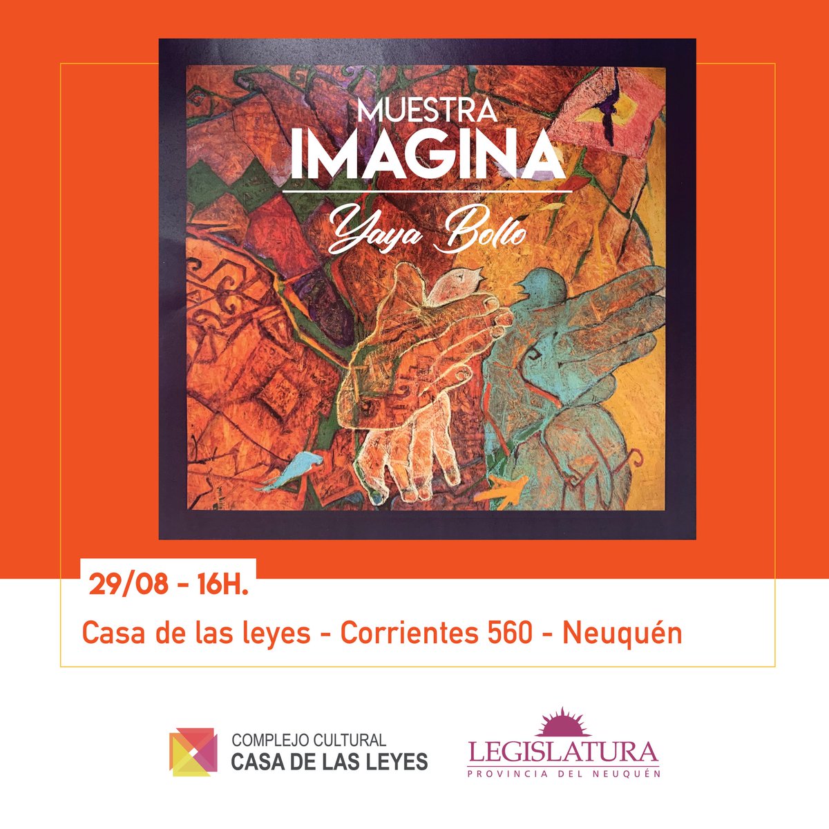 La muestra ‘Imagina’ de Yaya Bollo se inaugura en el Complejo Casa de las Leyes <a href="/Rolo_Figueroa/">Rolo Figueroa</a> <a href="/julietacorroza/">Julieta Corroza</a> bit.ly/32dh7Tl
