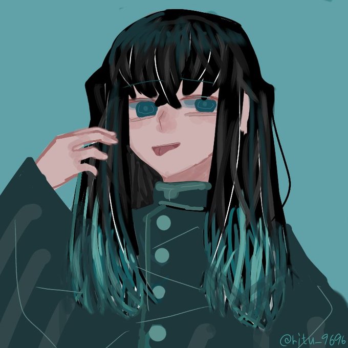 りつどもえさんがTwitterに投稿した時透無一郎(鬼滅の刃)のイラスト。