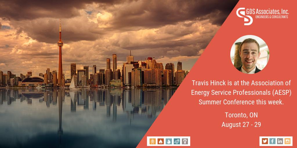 GDSassociates's tweet photo. Travis Hinck is currently at the #AESP19 Summer Conference! Find Travis to learn more about GDS Associates and talk #energyefficiency.
#GDSEngage #energy #Toronto @aespinfo @AESPOntario https://t.co/2fQVRAMsbJ