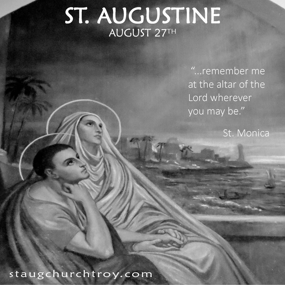 staugustinetroy's tweet photo. Blessings on this feast day of our Patron St. Augustine!

#patron #stAugustine #StMonica #conversion #confessions https://t.co/qzTzVDuE4j