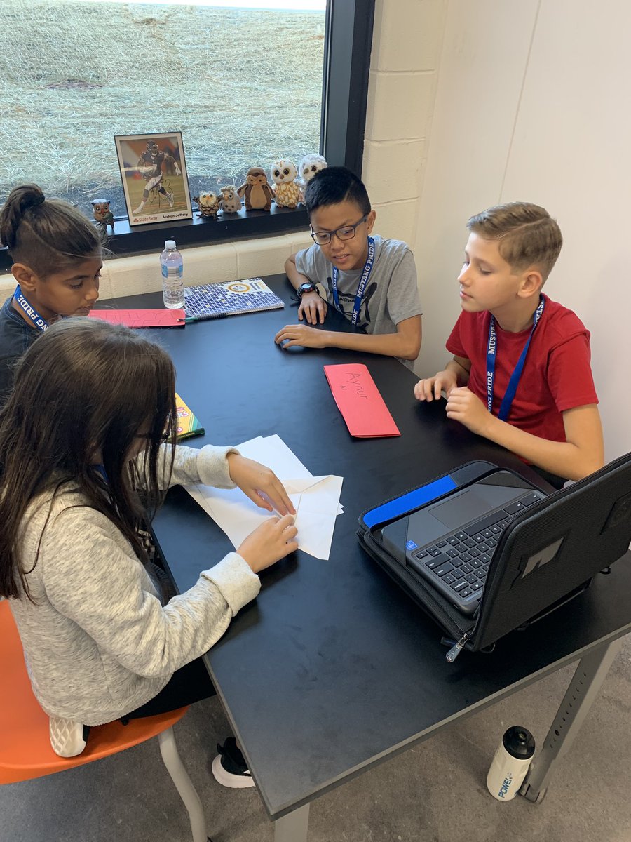 MissLiberto's tweet photo. Team work is all about communication and listening to different ideas! Paper airplane challenge! Teams have to build, test and redesign the best paper airplane in the class! https://t.co/0i0A902w0o