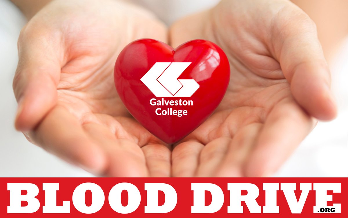 GalvestonEdu's tweet photo. From 9 a.m. to 3 p.m. on today, there will be a blood drive hosted by the Gulf Coast Regional Blood Center in the Abe and Annie Seibel Foundation Wing โ West. #commitforlife #gcmakeitreal #blooddrive @GalvestonEdu #whitecapswednesday https://t.co/5bETKmvm1w