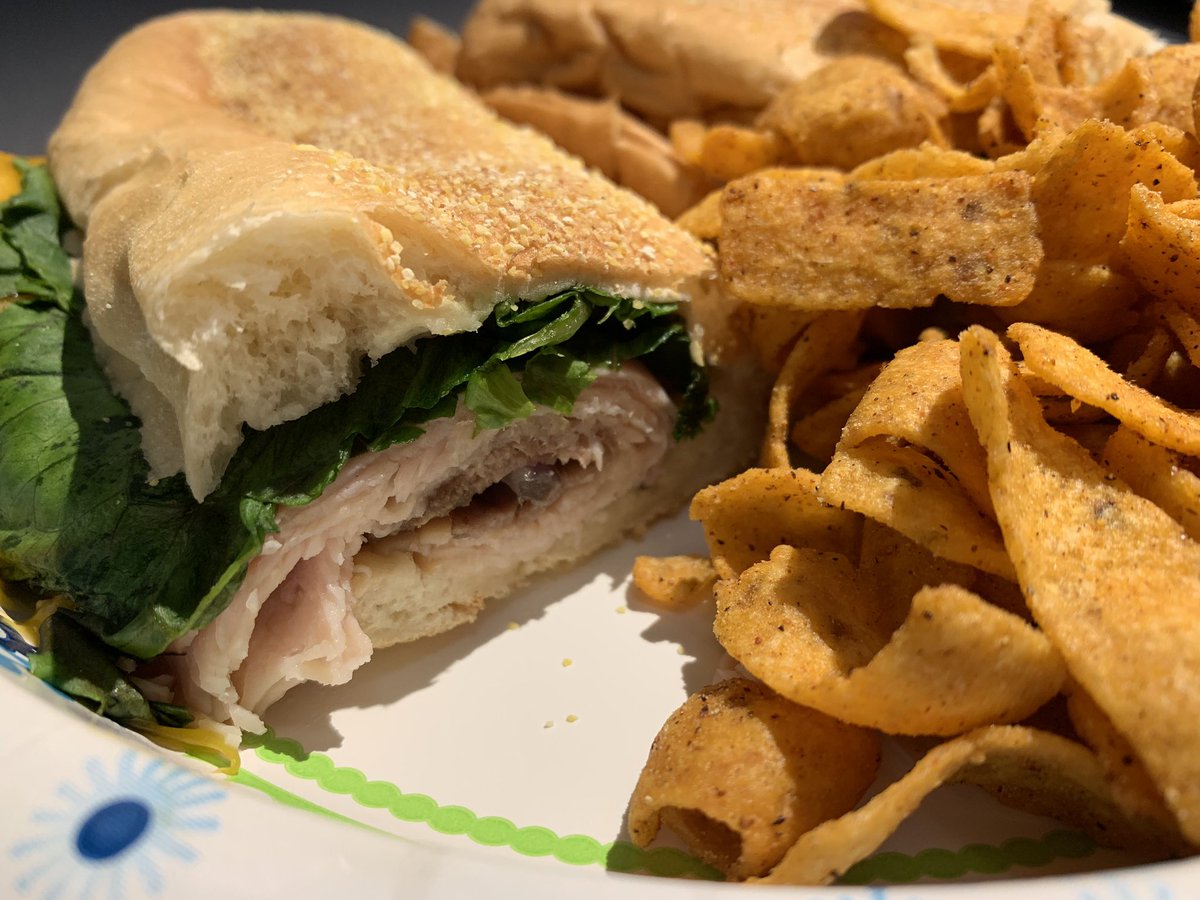 TadOnAir's tweet photo. Guess where this lovely looking sammich came from?? @QuikTrip !!! Itβs the triple stack sub! @MarkAlewineWSB βplatedβ it with a side of @Fritolay Fritos of course! #smokedturkey #mapleham #roastbeef #cheese #dailyalewine https://t.co/aZIahkHj2p