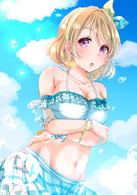 塗るとこだけ配信したかよちんが仕上がりました!夏嫌いだけど水着のアイドルは好き!!!! 