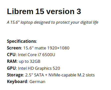 Puri_sm's tweet photo. Our #laptop clearance sale continues today! We have #German keyboard (DE):
#Librem15 v3 https://t.co/j7joNZCefd
#Librem13 v4 https://t.co/DOTbqSaKbO
Starting at $999 with free international shipping, savings of more than $600
#purism #linux #linuxlaptop #privacy #security https://t.co/drAIRiF44I