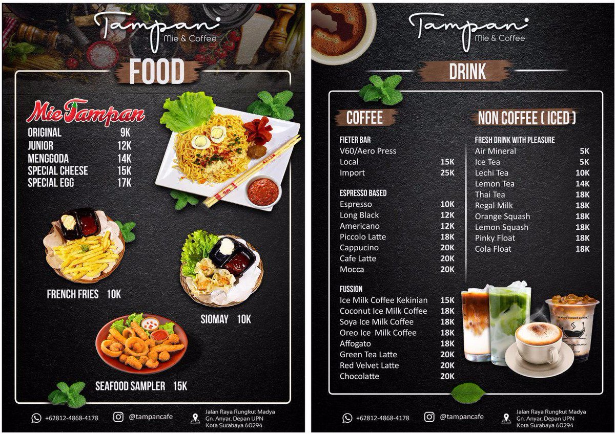 tampancafe's tweet photo. Hanya di #tampancafe yang menyediakan menu spesial dengan harga yang bersahabat dikantong mahasiswa maupun pelajar 😍

Lokasi Tampan Cafe ada di Jalan Raya Rungkut Madya Gunung Anyar Depan UPN Surabaya 60294 https://t.co/Jpr7WNx2dp