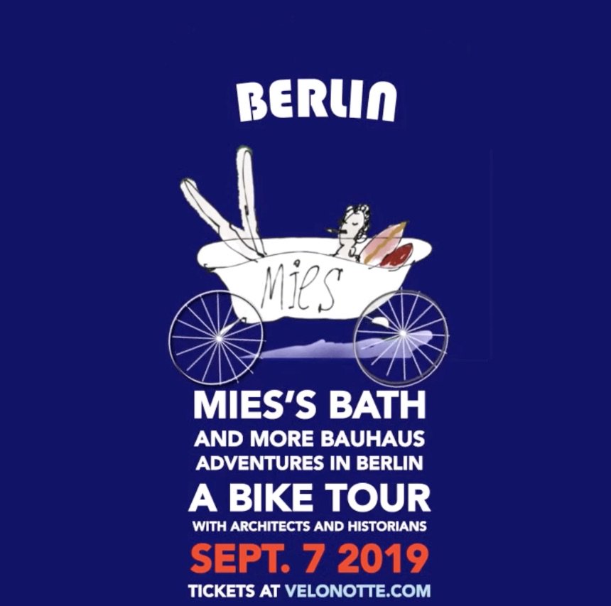 What is Mies doing in the Bath-tube? Join us at a bike ride Velonotte Bauhaus in Berlin Saturday night, September 7 #velonotte #bauhaus #berlin REGISTER HERE: bit.ly/30ohQAV @BG_Museum, <a href="/kulturprojekteb/">Kulturprojekte Berlin</a> <a href="/DonkeyRepublic/">Donkey Republic</a> <a href="/velonotte/">VeloNotte International</a>